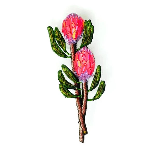 BROCHE PROTEA ROSA