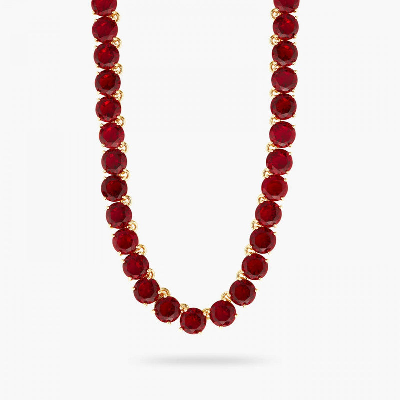 GARGANTILLA PIEDRAS ROJO GRANATE