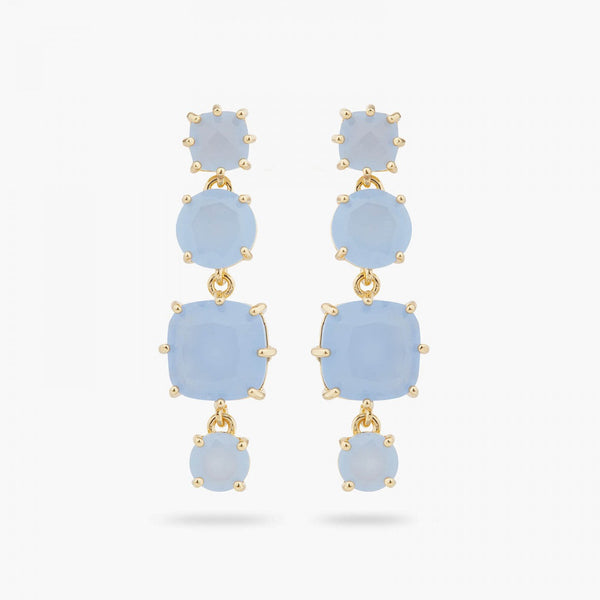PENDIENTES CUATRO PIEDRAS AZUL CELESTE