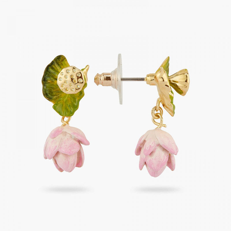PENDIENTES FLOR DE LOTO Y NENÚFAR